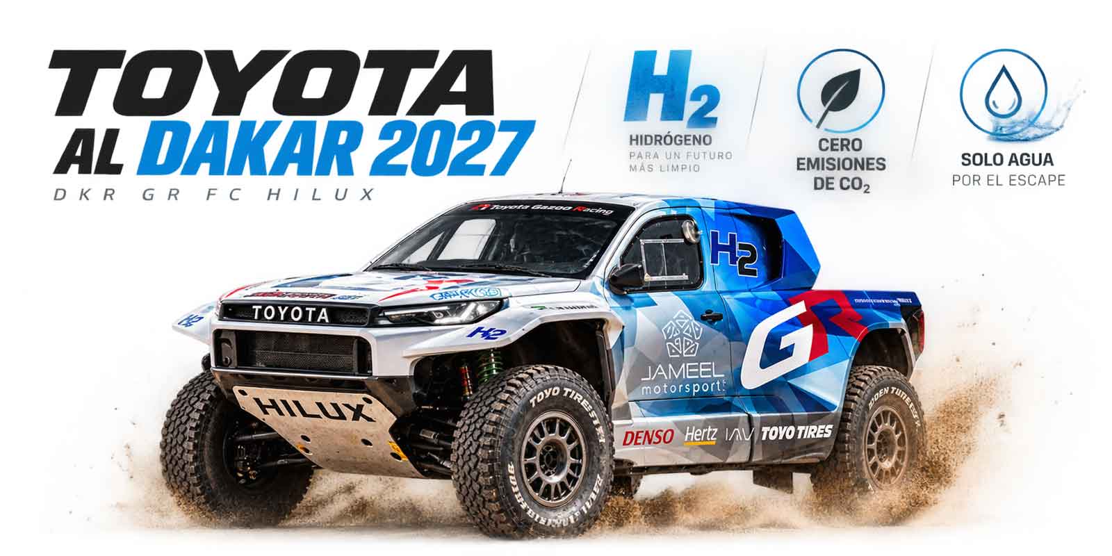 Toyota DKR GR FC Hilux de hidrógeno para el Dakar 2027